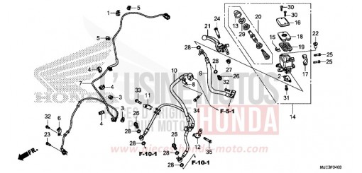 MASTRO FRENO ANTERIORE (CBR650FA) (2) CBR650FAH di 2017